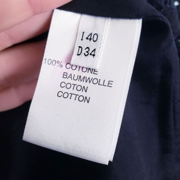 Blumarine Black Honeycomb Eyelet Scalloped Lace Hem Skirt - Picture 5 of 6